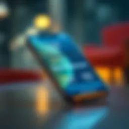 Conceptual illustration of digital wallet interface on a smartphone