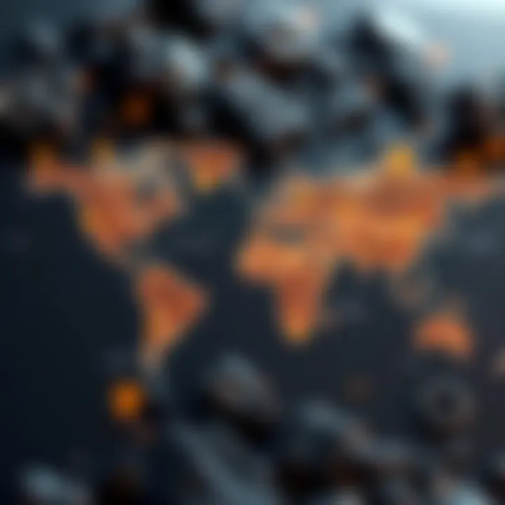 Geographical Mining Locations Map highlighting ideal geographical locations for mining
